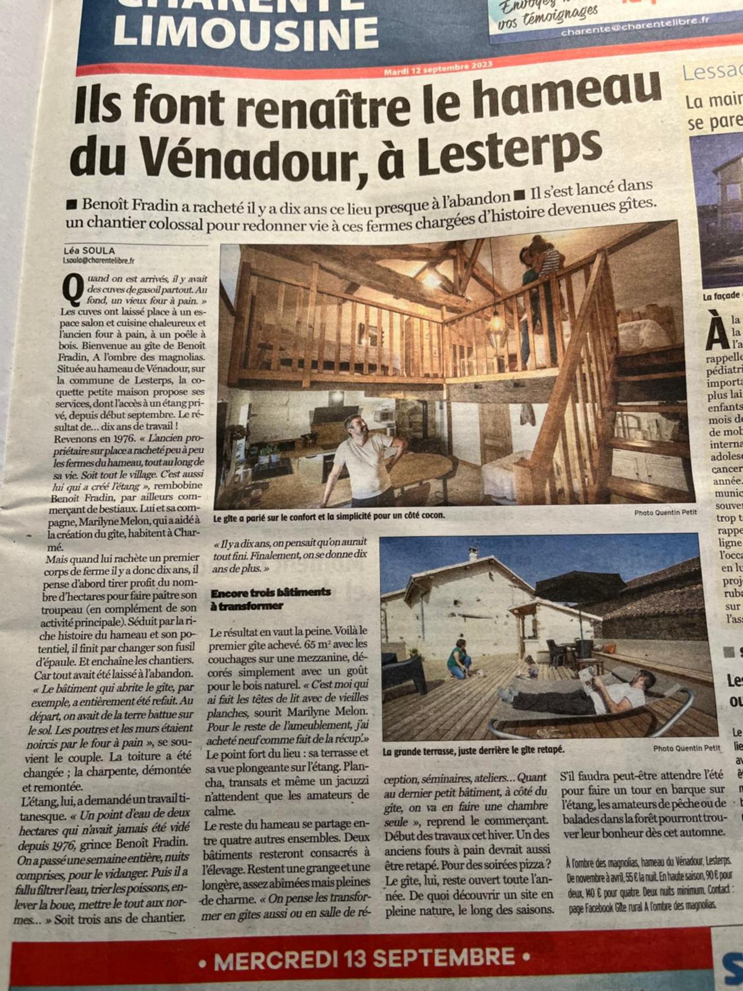 Gite A L'Ombre Des Magnolias Lesterps Kültér fotó